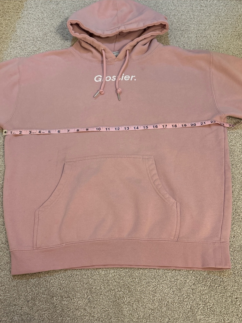Glossier Soft Blush Pink Hoodie